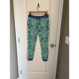 Bamboo Bliss Bluey & Friends Castle Print Jogger Pants M Lounge Sleepwear